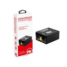 Conversor De Áudio Digital Toslink Para Rca Analógico - PIX