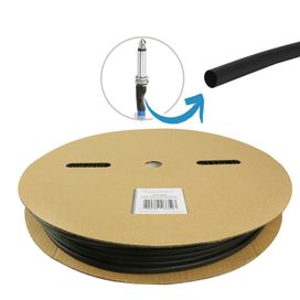 Rolo Espaguete Termo Retrátil 6mm Preto 100 Metros - Green