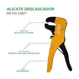 Alicate Desencapador De Fios 7 Polegadas Sc-238 - KOKAY