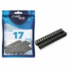 17x Soquete Para Ci 28 Pinos - ChipSCE