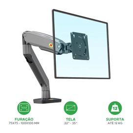 Suporte North Bayou NB G70 Mesa P/ TV/Monitor 22 a 35" Preto