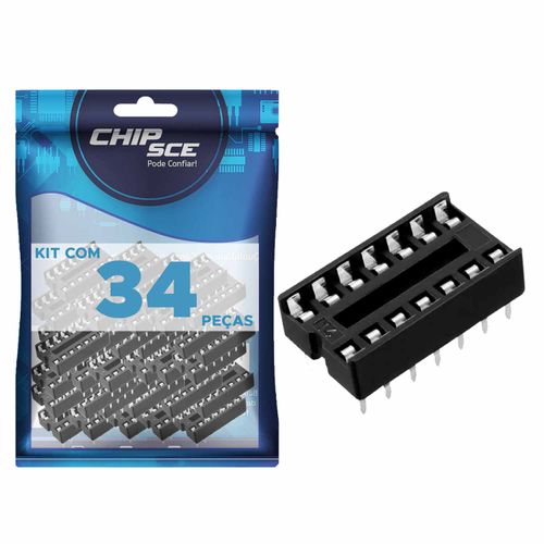 34x Soquete Para Ci 14 Pinos - ChipSCE