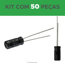 50x Capacitor Eletrolítico 1uf x 100v 105 Graus - ChipSCE