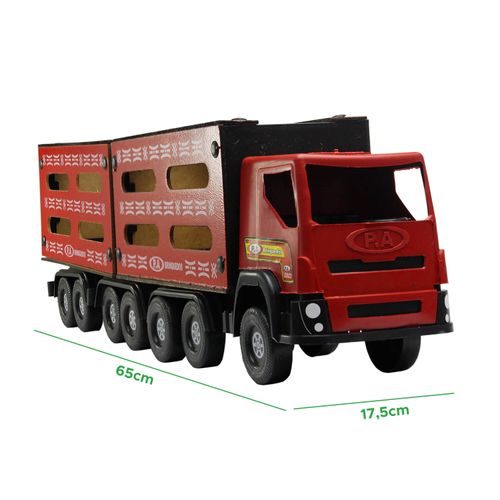 Caminhão Brinquedo Carreta Boiadeiro Bitrem Baú Roda Livre