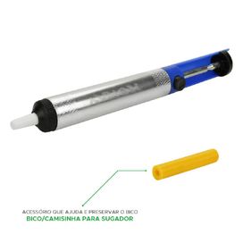 Sugador De Solda Desoldador Metálico com Protetor - KOKAY