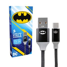 Cabo Carregador Turbo 1,5m Usb-A para Tipo C Batman - 5+