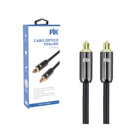 Cabo Toslink Óptico De Áudio Digital 2m Conector Alumínio - PIX