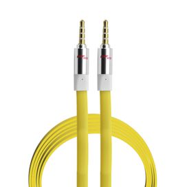 Cabo P2 + P2 Flat Estéreo 10 Metros 100% Cobre Amarelo - Performance Sound