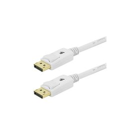 Cabo Displayport 1.2 Com Trava Branco 2 Metros - 5+