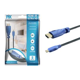 Cabo Micro Hdmi x Hdmi 2.0 4k Hdr 19p - PIX