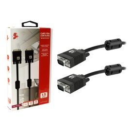 Cabo Vga Macho Db15 - Vga Macho Db15 Com Filtro - 5+