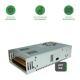 Fonte Colmeia Chaveada Estabilizada Bivolt 24v 15a 360w Real