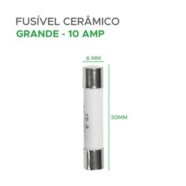 50x Fusível Cerâmico Para Forno Micro-ondas 10 Amp - Green