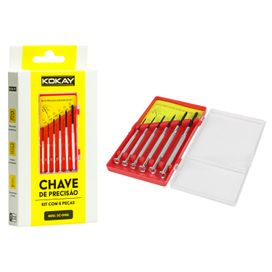 Kit 6 Chaves de Precisão Para Eletrônica - KOKAY