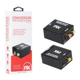 Conversor Áudio Analógico Para Rca x Toslink Óptico Digital - PIX
