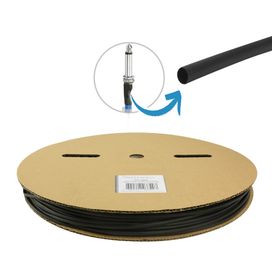 Rolo Espaguete Termo Retrátil 3mm Preto 200 Metros - Green