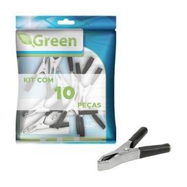10x Garra Jacaré 50 amp Preto 9,4cm - Green