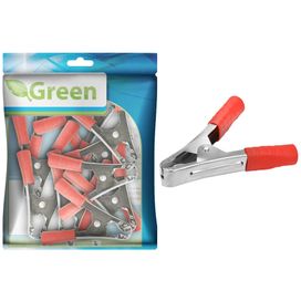 10x Garra Jacaré 100 amp Vermelho 11cm - Green