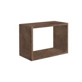 Nicho Decorativo Quadrado Parede Quarto 40x28x20cm Wengue