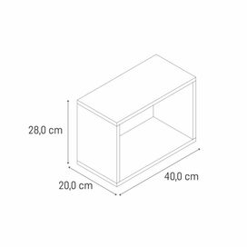 Nicho Decorativo Quadrado Parede Quarto 40x28x20cm Branco