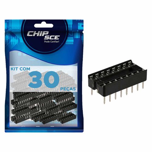30x Soquete Para Ci 16 Pinos - ChipSCE