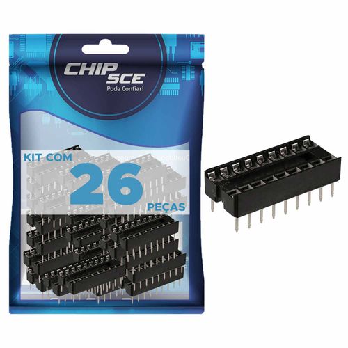 26x Soquete Para Ci 18 Pinos - ChipSCE