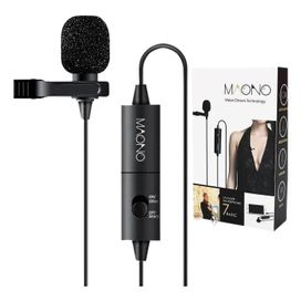 Microfone De Lapela Maono Au-100 Omnidirecional Condensador