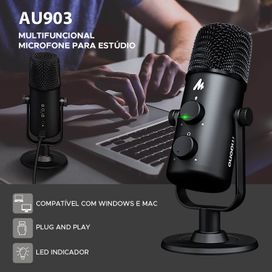 Microfone Condensador Maono Au-903 Usb-c Para Podcast