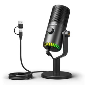 Microfone Gamer Condensador Maono Dm30 Rgb Em Metal