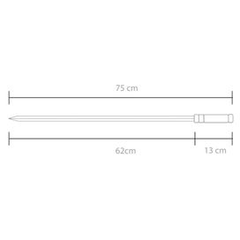 Espeto Churrasco Gaúcho 75cm - Aço Cromado - Grilazer