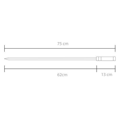 Espeto Churrasco Gaúcho 75cm - Aço Cromado - Grilazer