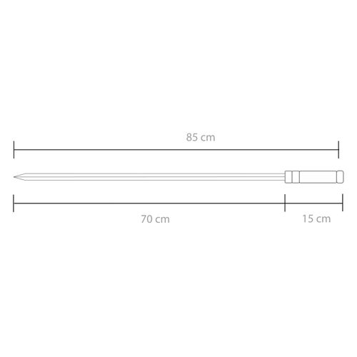 Espeto Churrasco Gaúcho 85cm - Aço Cromado - Grilazer