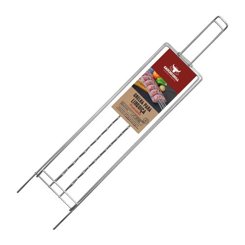 Grelha Churrasco Especial para Assar Linguiças Aço Cromado - Grilazer