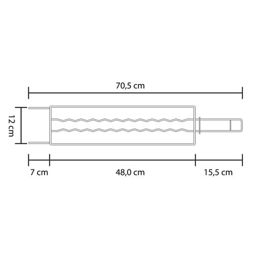 Grelha Churrasco Especial para Assar Linguiças Aço Cromado - Grilazer