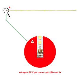 Kit Barras Led Completo P/ Tv Le4050 Le4050b Le4052 Le4052a
