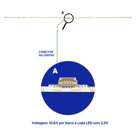 Kit Barramento led Completo para Tv Un50au8000 / Un50au8000g