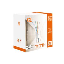 Cabo Patch Cord Para Alarme 8 Vias Ftp Rolo Com 250 Metros Branco - Connect Pro