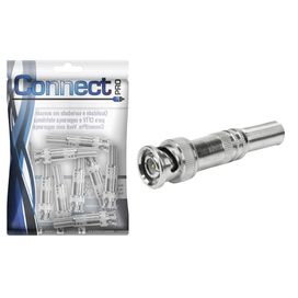 10x Conector Bnc 50 Ohms Macho Com Mola E Parafuso - CPro