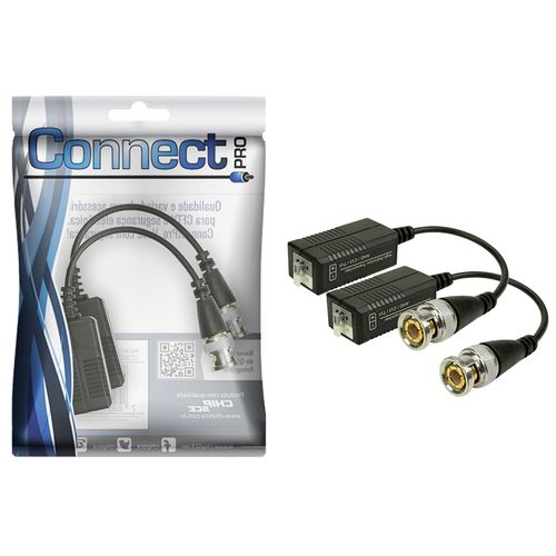 Conector Cftv Vídeo Balun Para Câmera Ahd Até 600 Metros - Connect Pro
