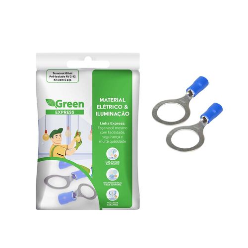 50x Terminal Olhal Anel M12 Pré Isolado Fio de 1,5 a 2,5mm