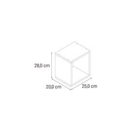 Nicho Decorativo Quadrado Parede 25x28x20cm