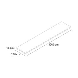 Prateleira Mdp 100x20x15cm com Suporte Invisível - Cores