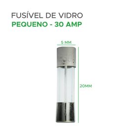 100x Fusível De Vidro 5x20 Pequeno 30 Amp - Green