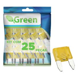 25x Fusível Automotivo Lâmina Mini 5 Amp Amarelo - Green