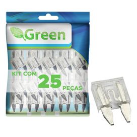 25x Fusível Automotivo Lâmina Mini 25 Amp Branco - Green