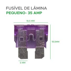 25x Fusível Automotivo Lâmina Pequeno 35 Amp Roxo - Green