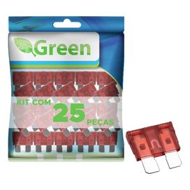 25x Fusível Automotivo Lâmina Pequeno 40 Amp Vermelho - Green