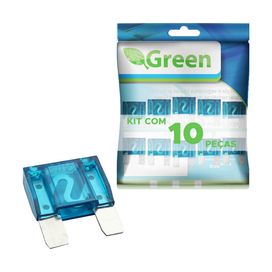 10X Fusível Automotivo Lâmina Grande 60 Amp Azul - Green
