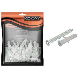 Kit Parafuso Aço C/ Bucha Reforçada 6mm Pacote 20 Unidades