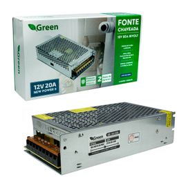 Fonte Chaveada Metal 12V 20A - 240W Bivolt